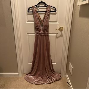 Dylan dress in champagne by Revelry